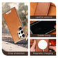 Leather Exterior and Suede Interior Luxury Case Cover for Samsung Galaxy S23-25 Series