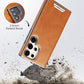 Leather Exterior and Suede Interior Luxury Case Cover for Samsung Galaxy S23-25 Series