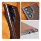 Leather Exterior and Suede Interior Luxury Case Cover for Samsung Galaxy S23-25 Series