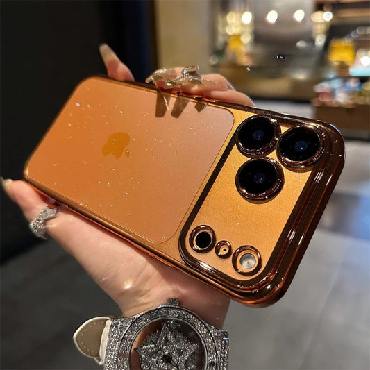 Glittering Starry Sky Electroplated Frame Case Cover for iPhone