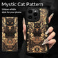 Black Cat & Gold Pattern Phone Cover with Strap