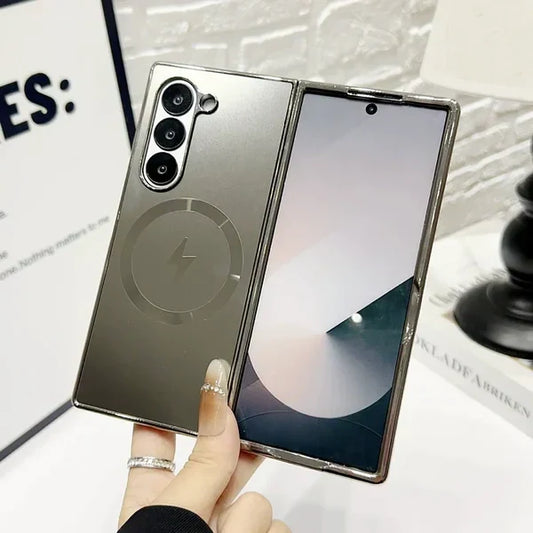 Electroplated Frosted Magnetic Cover for Samsung Galaxy Z Fold Series