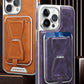 Magnetic Leather Case with Card Pocket for for iPhone 15/14/13/12Pro Max