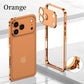 Metal Bare Frame Heat-Dissipating iPhone Case with Seahorse Buckle Design