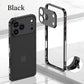Metal Bare Frame Heat-Dissipating iPhone Case with Seahorse Buckle Design