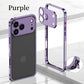 Metal Bare Frame Heat-Dissipating iPhone Case with Seahorse Buckle Design
