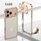 Metal Bare Frame Heat-Dissipating iPhone Case with Seahorse Buckle Design