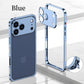 Metal Bare Frame Heat-Dissipating iPhone Case with Seahorse Buckle Design