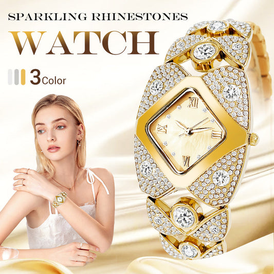 ⏳Time-limited Special💎Women's Retro Quartz Watch with Sparkling Rhinestones✨