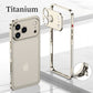 Metal Bare Frame Heat-Dissipating iPhone Case with Seahorse Buckle Design