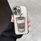 3D mug for iPhone quicksand case gradient glitter case