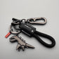 Aluminum Alloy Dinosaur Charm Paired with a Hand-woven Bracelet