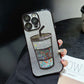 3D mug for iPhone quicksand case gradient glitter case