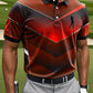 🔥Men's Abstract Geometric Line Art Print Casual Business Polo Shirt
