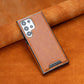 Leather Exterior and Suede Interior Luxury Case Cover for Samsung Galaxy S23-25 Series