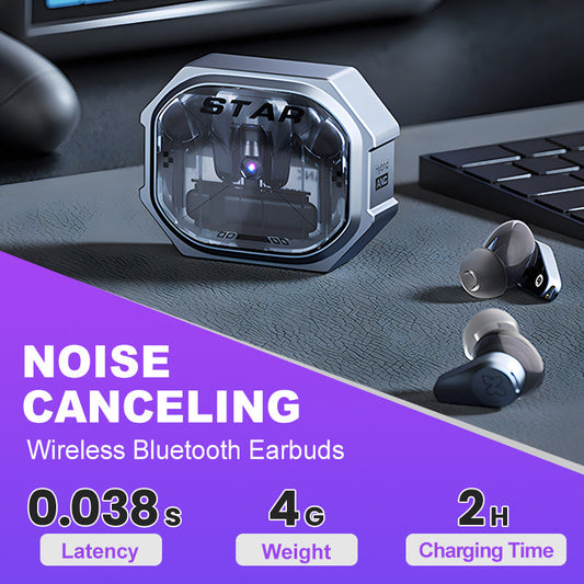 Noise-Canceling Wireless Bluetooth Earbuds for Sports