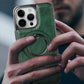 Luxurious & High-end Leather Invisible MagSafe Stand Protective Shell for iPhone