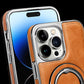 Luxurious & High-end Leather Invisible MagSafe Stand Protective Shell for iPhone