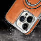 Luxurious & High-end Leather Invisible MagSafe Stand Protective Shell for iPhone