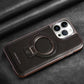 Luxurious & High-end Leather Invisible MagSafe Stand Protective Shell for iPhone