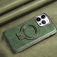 Luxurious & High-end Leather Invisible MagSafe Stand Protective Shell for iPhone