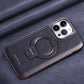 Luxurious & High-end Leather Invisible MagSafe Stand Protective Shell for iPhone