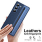 Electroplated Leather Folding Case with Pen Slot for Z Fold 3/4/5/6