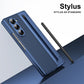 Electroplated Leather Folding Case with Pen Slot for Z Fold 3/4/5/6