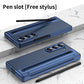 Electroplated Leather Folding Case with Pen Slot for Z Fold 3/4/5/6