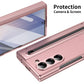 Electroplated Leather Folding Case with Pen Slot for Z Fold 3/4/5/6