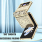 Electroplating โทรศัพท์มือถือบานพับป้องกันการป้องกันฤดูใบไม้ร่วงสำหรับ Samsung Z Flip