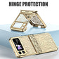 Electroplating โทรศัพท์มือถือบานพับป้องกันการป้องกันฤดูใบไม้ร่วงสำหรับ Samsung Z Flip