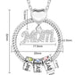 👼🏻LOVE FOR Mother❤️Engraved Color Rhinestones Circle Pendant Necklace