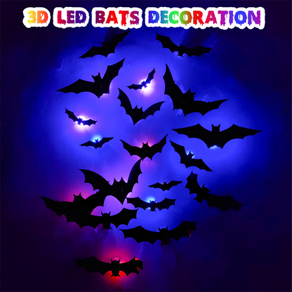🎅Зніжка 50% на Хэлоўін🦇Лятучыя мышы з 3D-падсветкай на Хэлоўін
