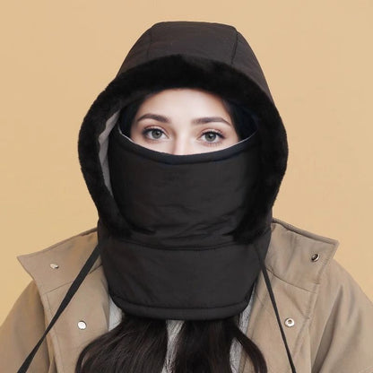 🧢 Plush-lined Thickened Thermal Hat with Face Mask for Men and Women ❄️🔥