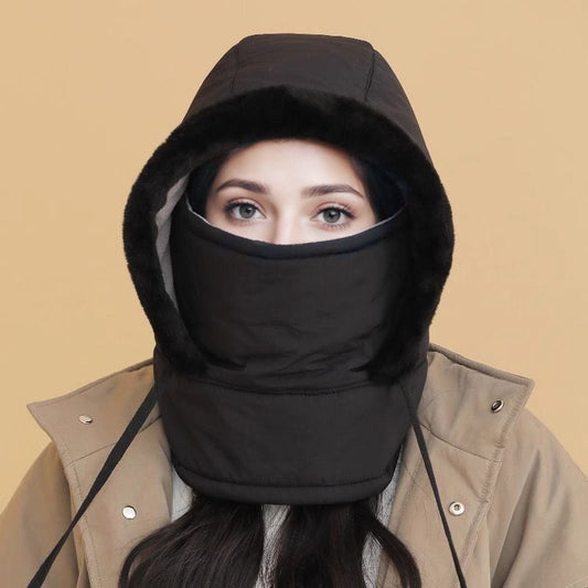 🧢 Plush-lined Thickened Thermal Hat with Face Mask for Men and Women ❄️🔥