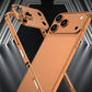 Metal Bare Frame Heat-Dissipating iPhone Case with Seahorse Buckle Design