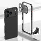 Metal Bare Frame Heat-Dissipating iPhone Case with Seahorse Buckle Design