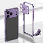 Metal Bare Frame Heat-Dissipating iPhone Case with Seahorse Buckle Design