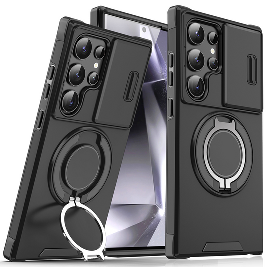Orange and pink are sold out! 🥳 2026 Hot Seller 🥳💞 Over 50,000 units sold! 🎬🔥 50% off! Samsung 3-in-1 Magnetic Phone Case – Plug and play stand + camera bump protection + all-around protection. Your all-around everyday shield. 🛡️🧲