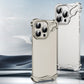 Specialformad metallhörnpad Anti-Fall-telefonfodral för iPhone (gratis linsfilm)