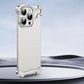 Specialformad metallhörnpad Anti-Fall-telefonfodral för iPhone (gratis linsfilm)