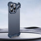 Specialformad metallhörnpad Anti-Fall-telefonfodral för iPhone (gratis linsfilm)