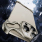Specialformad metallhörnpad Anti-Fall-telefonfodral för iPhone (gratis linsfilm)